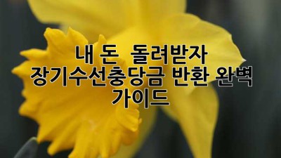 내 돈 💰 돌려받자! 장기수선충당금 반환 완벽 가이드 🏡