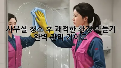 사무실 청소 후, 쾌적한 환경 만들기: 완벽 관리 가이드